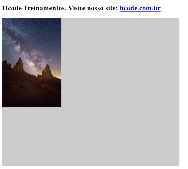 Imagem renderizada em nosso navegador