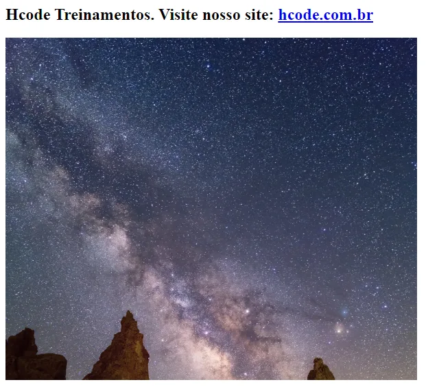 Imagem renderizada no navegador