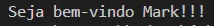 Mensagem em nosso console