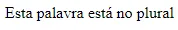 Retorno de uma variável no plural