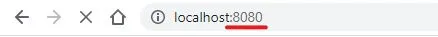 Barra de navegação do Google Chrome acessando a URL localhost:8080