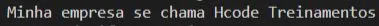 Resultado de nossa variável no console
